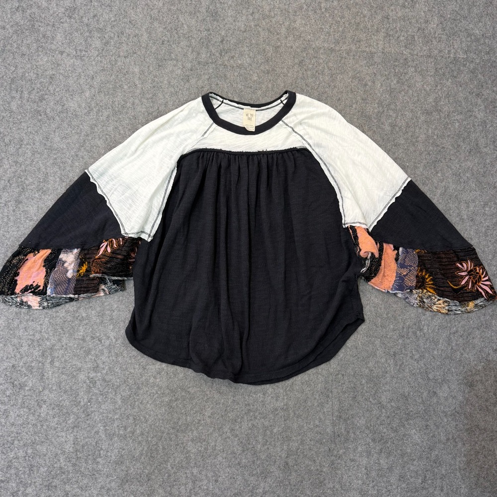 We The Free People Friday Fever Raglan Long Sleeve Top Women's Size Small